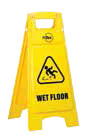 SIGN PSSE1 CAUTION WET FLOOR A-FRAME STAND YELLOW (POLY)
